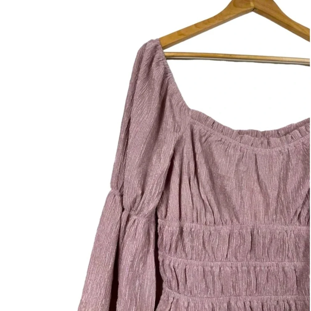 NWT Revolve x ASTR the Label Cinched Milkmaid Coquette Fairy Top Pink Small